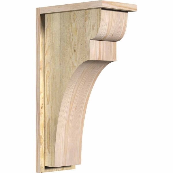 Ekena Millwork Yorktown Rough Sawn Corbel w/Backplate, Douglas Fir, 8"W x 14"D x 26"H COR08X14X26YOR01RDF - main